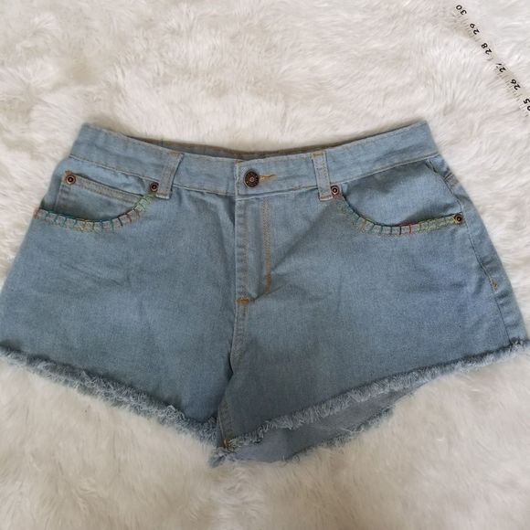 Judith March Pants - Judith March Jean shorts w/fringe embroidery NWOT